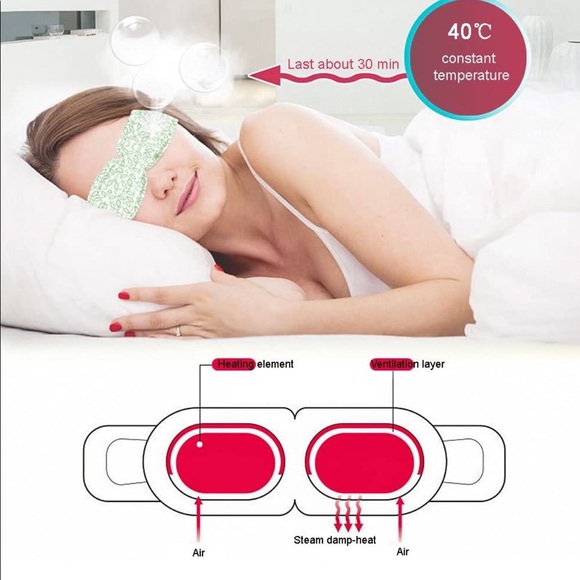 Warming Steam Eye Mask Patch Dark Circles Lavender - Picture 3 of 9